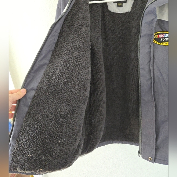 Renegade Nascar Racing Sprint Jacket Mens Size Small polyester Brown spot on le - Picture 2 of 7